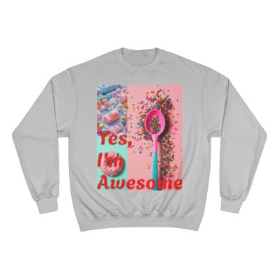 BRANDY'S **COCOA BUNNY WINTER LINE** YES, I'M AWESOME ! SWEATSHIRT (UNISEX)