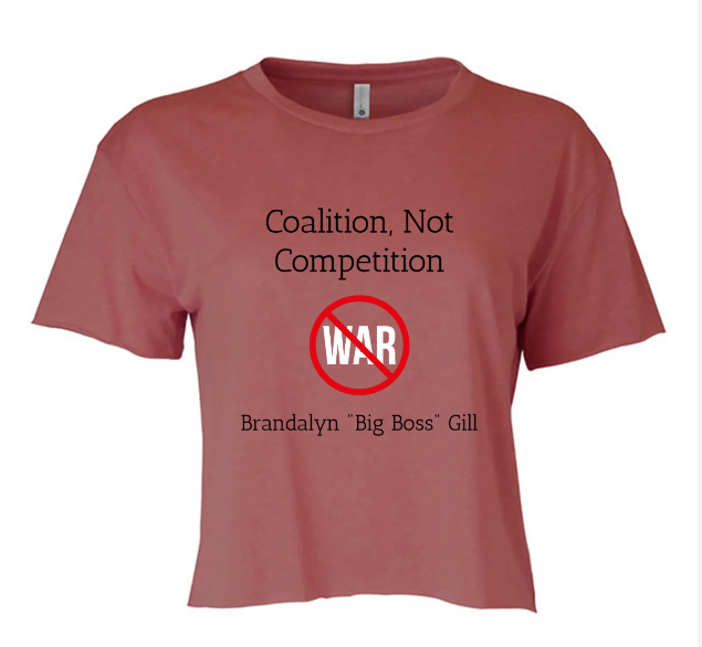 Coalition, Not Competition Women's Crop Top NEW