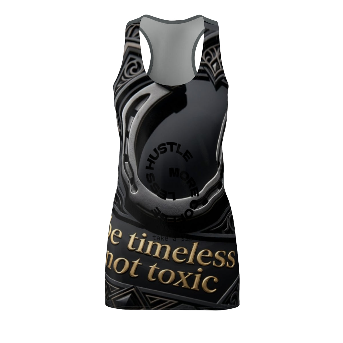 Be Timeless, Not Toxic Graphic Racerback Dress