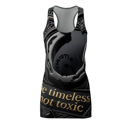 Be Timeless, Not Toxic Graphic Racerback Dress