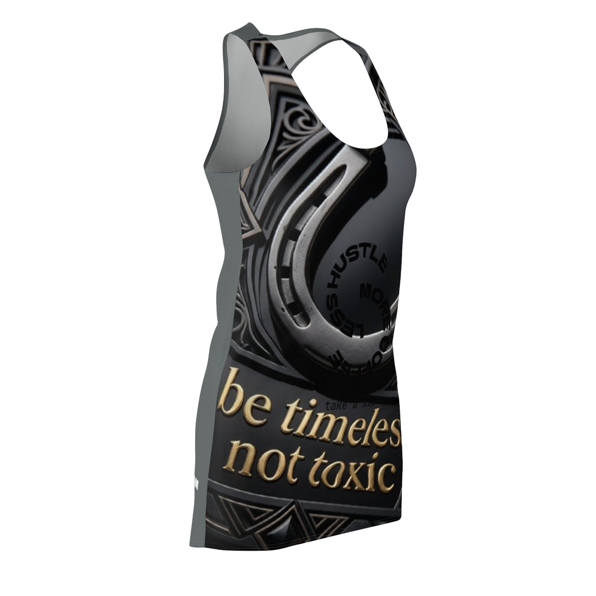 Be Timeless, Not Toxic Graphic Racerback Dress