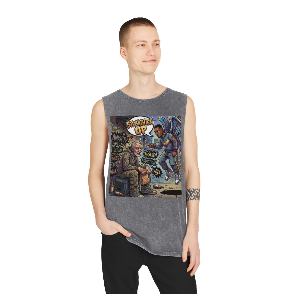 Straighten UP Sleveless Tee (UNISEX)