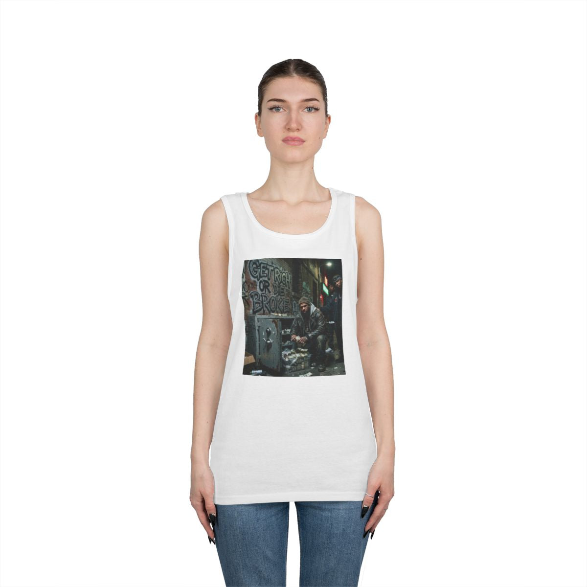 Get Rich Or Die Broke GILDAN 5200 Sleveless Tank (UNISEX - MEN’S SIZING)