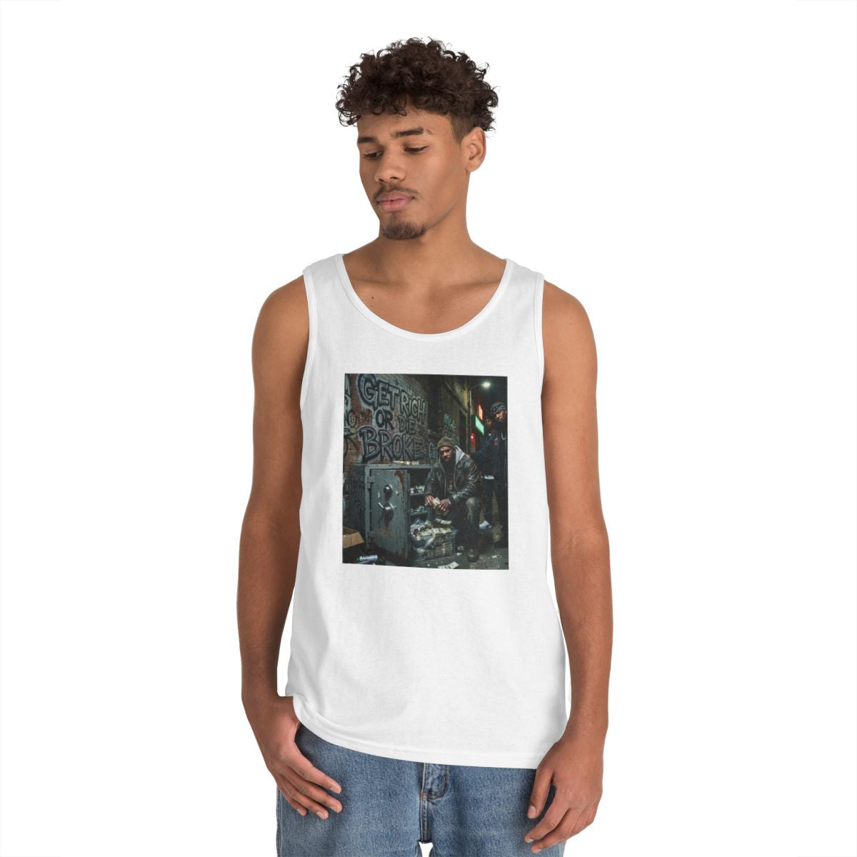 Get Rich Or Die Broke GILDAN 5200 Sleveless Tank (UNISEX - MEN’S SIZING)