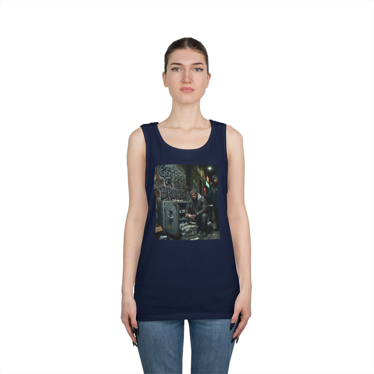Get Rich Or Die Broke GILDAN 5200 Sleveless Tank (UNISEX - MEN’S SIZING)