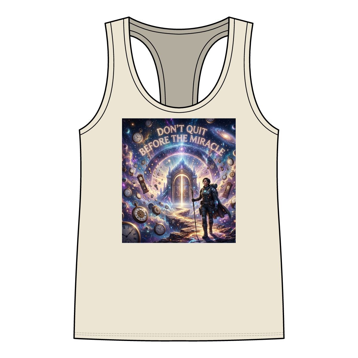 Don’t Quit Before The Miracle Racerback