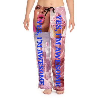 BRANDY'S **COCOA BUNNY WINTER LINE** "I'M AWESOME" WOMEN'S PAJAMA PANTS