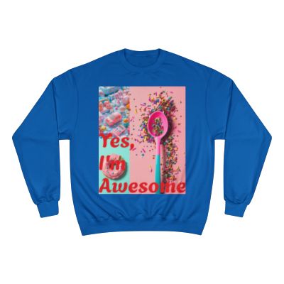 BRANDY'S **COCOA BUNNY WINTER LINE** YES, I'M AWESOME ! SWEATSHIRT (UNISEX)